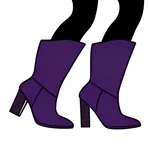 tall dark purple boots image